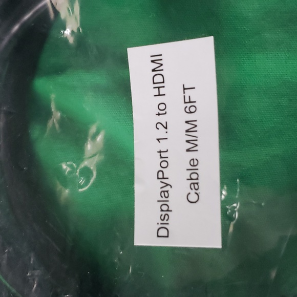 Displayport 1.2 to HDMI Cable M/M 6 ft. black New - Picture 2 of 4